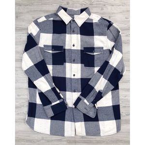 Men’s Blue and white checker  long sleeve